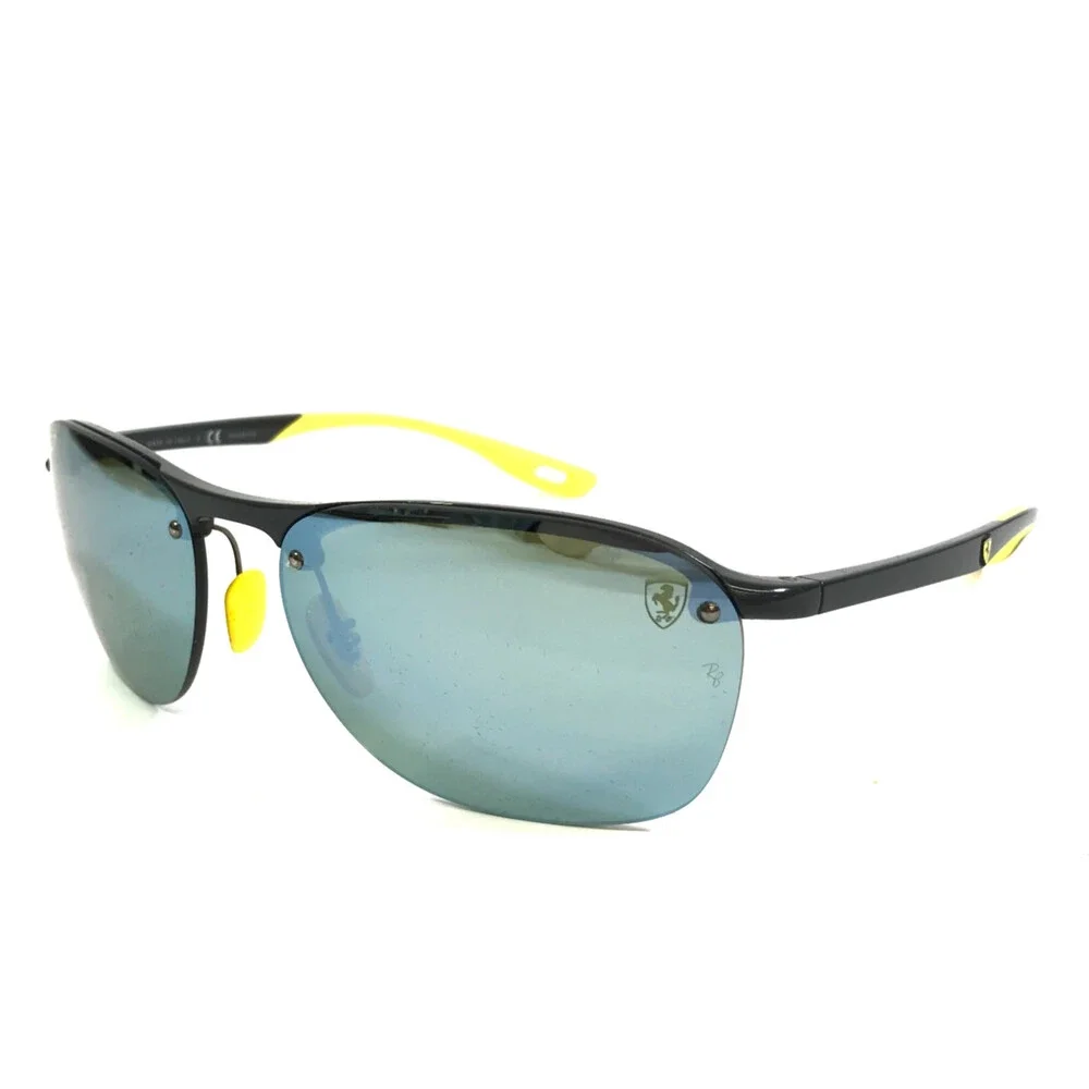 Ray-Ban x Scuderia Ferrari Sunglasses RB4302-M F624/H1 Dark Gray w Silver Mirror
